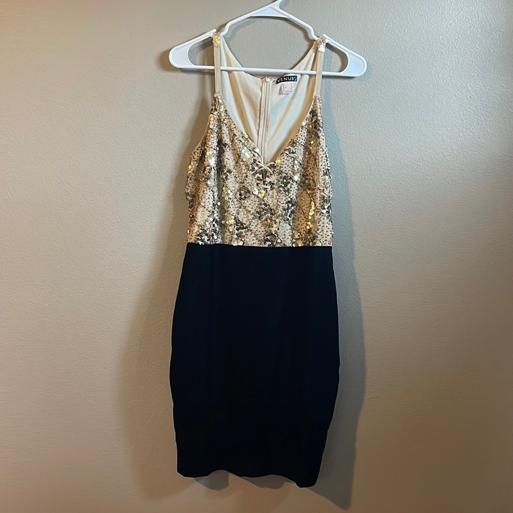 Sequin/velvet dress with tags